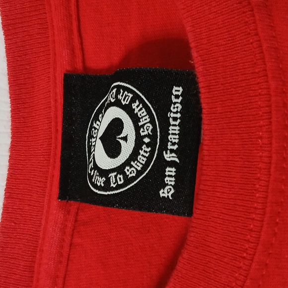 Thrasher Magazine Red Men's T-Shirt skater skateboarding  Sz L EUC - Picture 5 of 7